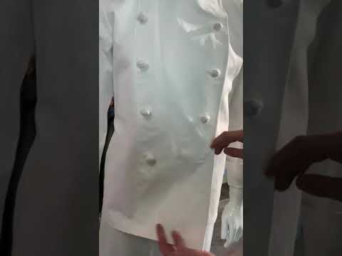 Weiße Unisexhosen-Gummizug-Chef-Uniform